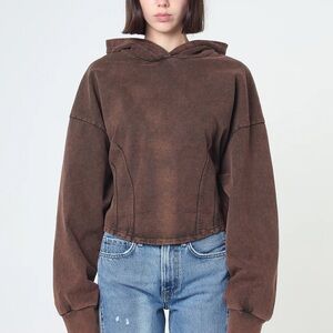 NWT NOEND Los Angeles Nora Corset Brown Hoodie